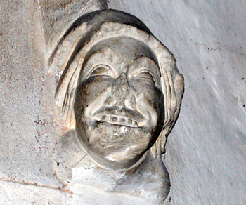 14th century head near the chancel - May 2008
